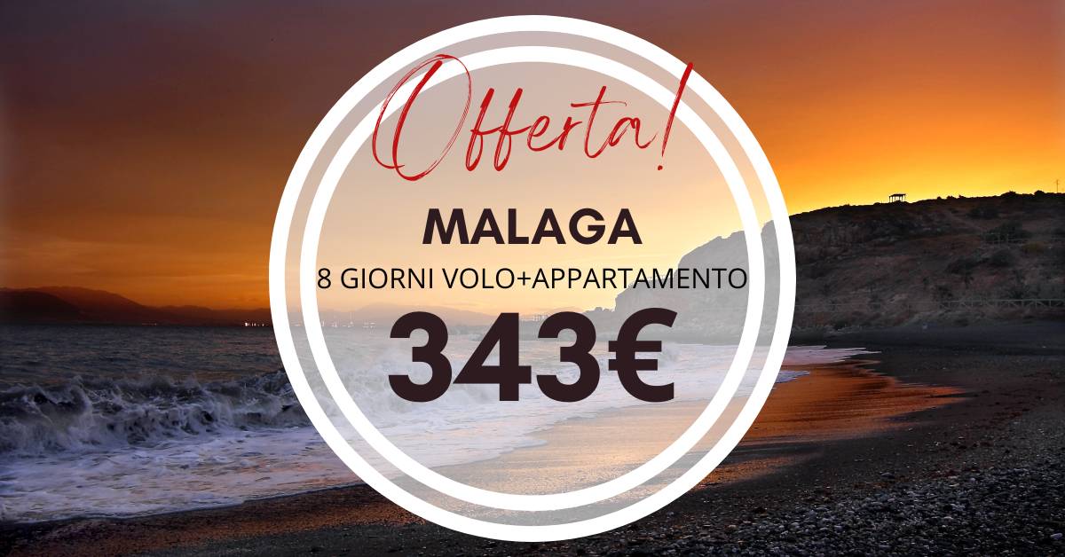 Otto giorno a Málaga a 343 euro volo + appartamento